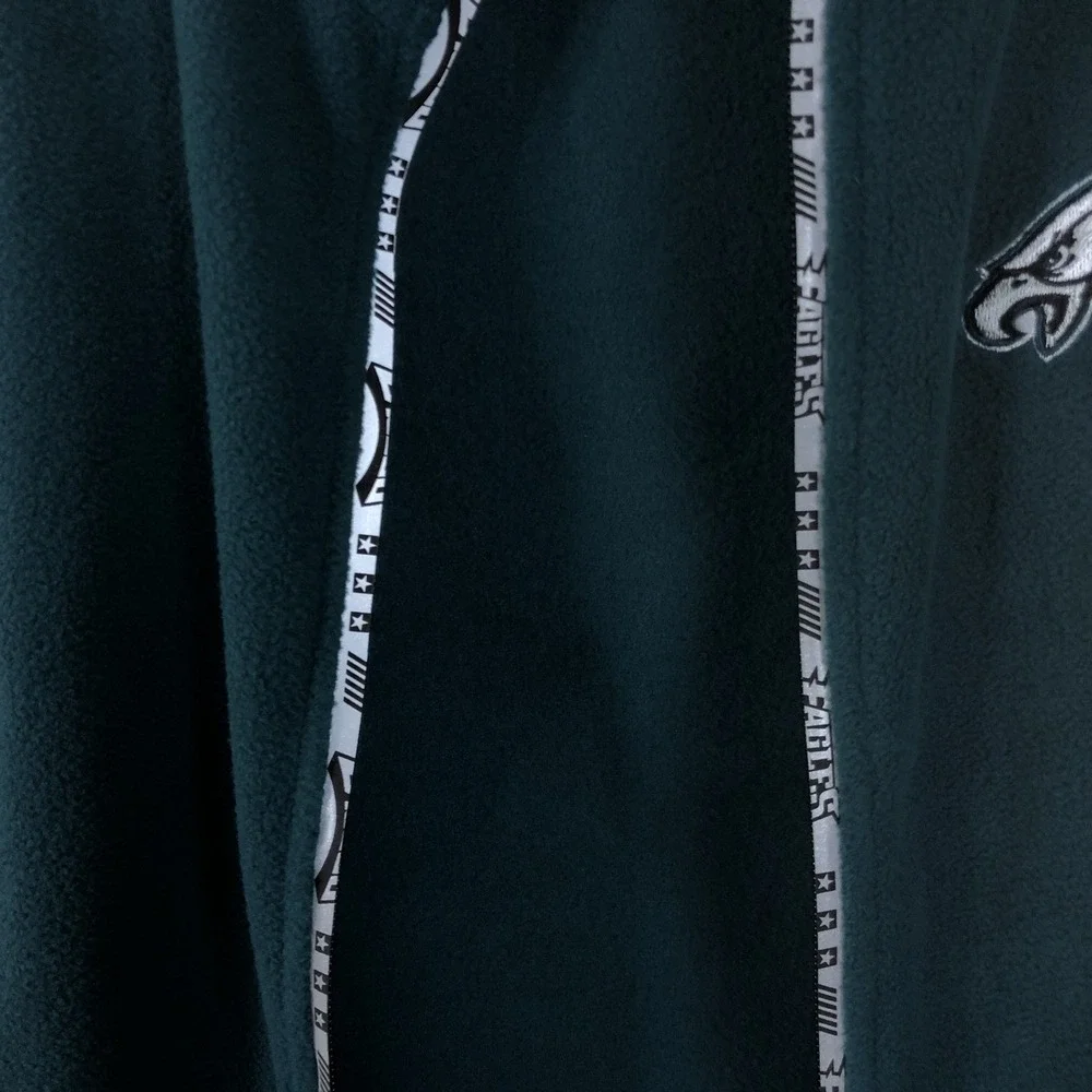 Philadelphia Eagles NFL Team Apparel Full Zip Fleece Vest Men's Sz S Green